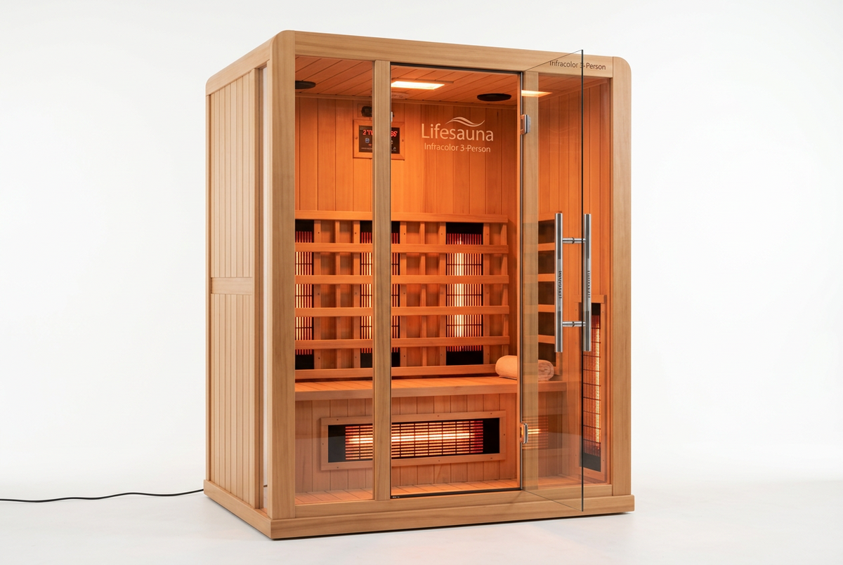 Infracolor 3-Person Far Infrared Sauna with 5-Dual Tech Heaters