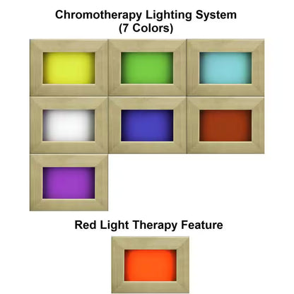 Lifesauna Infracolor 3 Person Upgraded Far Infrared Sauna with 7 Dual Tech Heaters Red Light and Chromotherapy