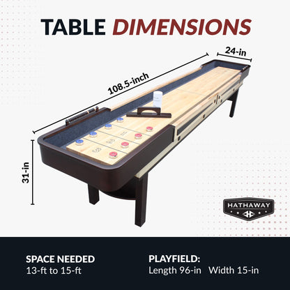 Hathaway Merlot Shuffleboard Table