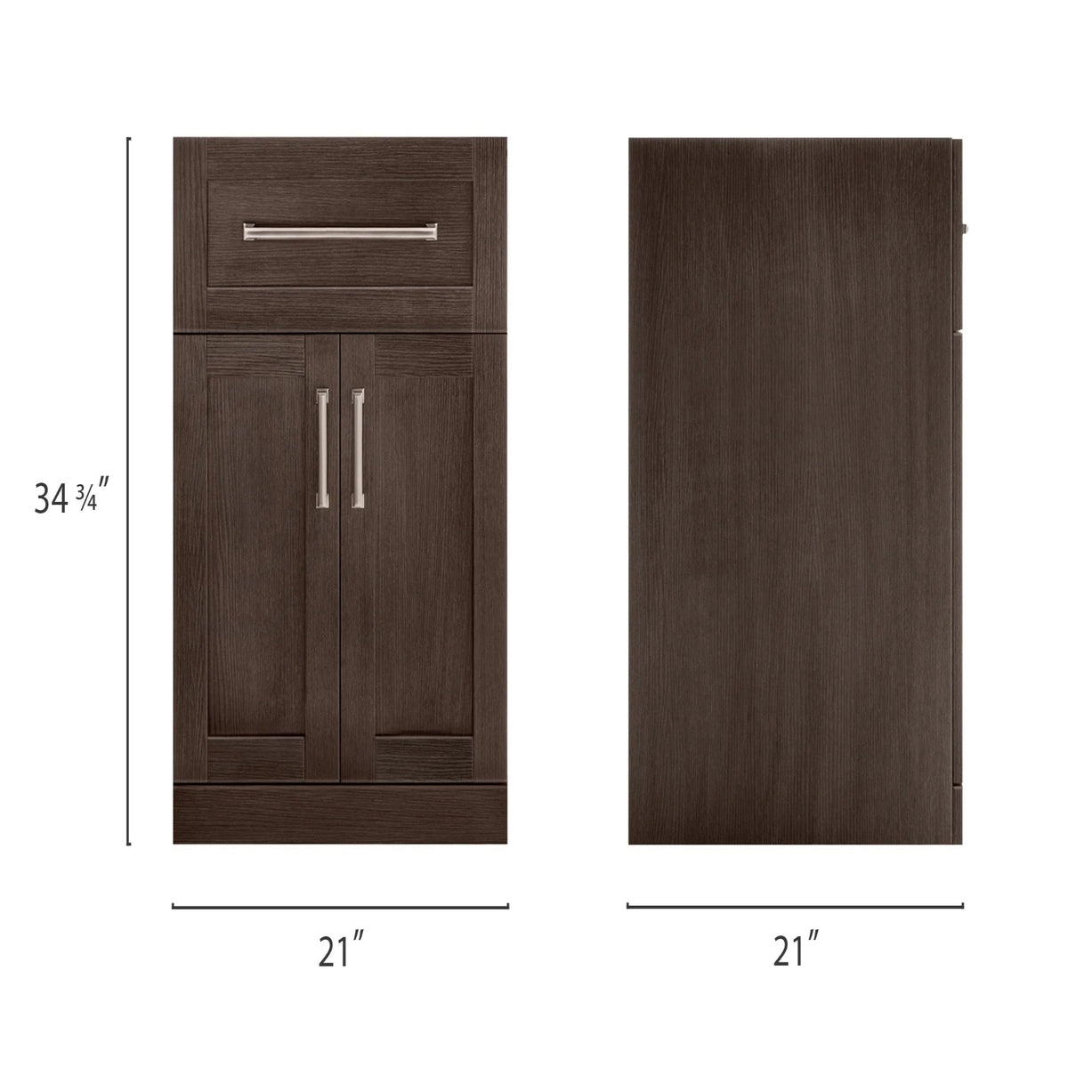 Home Bar 2-Door with Drawer Cabinet - 21"