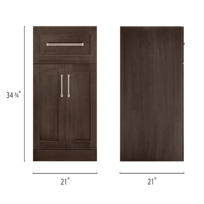 Home Bar 2-Door with Drawer Cabinet - 21"