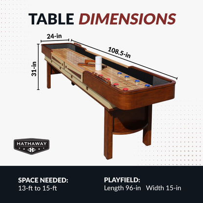 Hathaway Merlot Shuffleboard Table