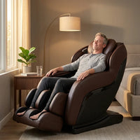 Jin Espresso Synthetic Leather SL Track Massage Chair — Lifestyle