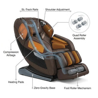 Jin Espresso Synthetic Leather SL Track Massage Chair — How It Works