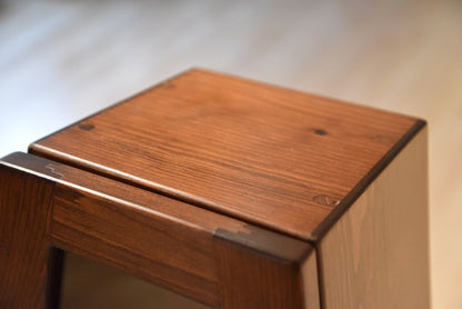 ClimaStand Triangle Humidor with Base - 300 Year Old Reclaimed Wood with Boston Stain